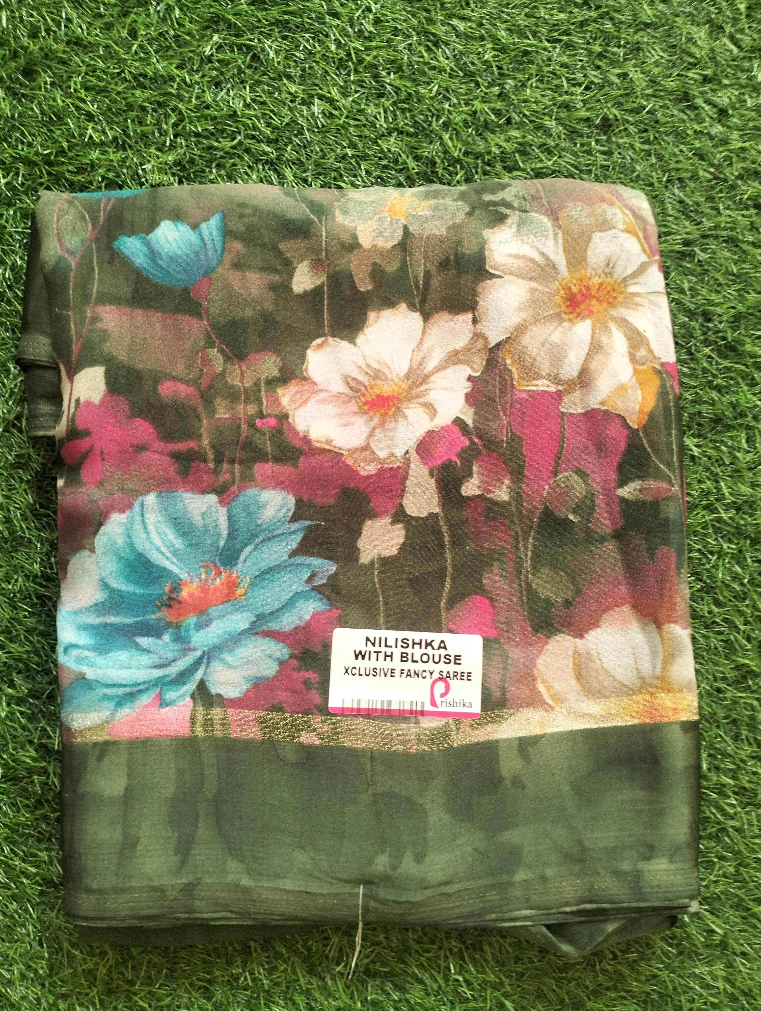 Satin boarder georgette thumbnail